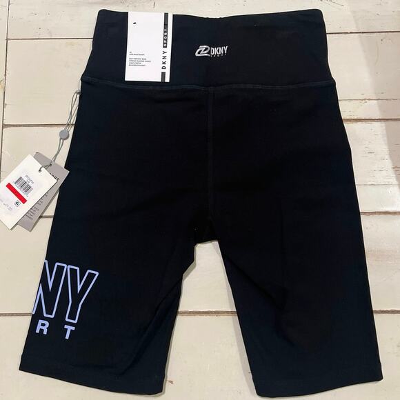 DKNY Sport High Waist Bike Shorts Graphic Logo Women’s XS - Picture 2 of 5